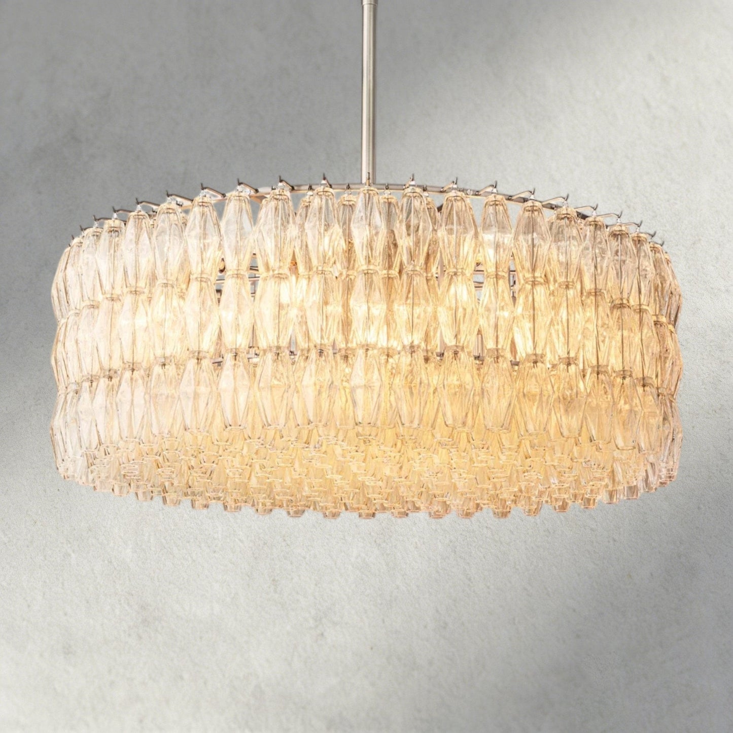CIHELA CLEAR/ SMOKE GLASS ROUND CHANDELIER 37", 47", 62" - GILDLAMPS