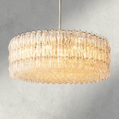 CIHELA CLEAR/ SMOKE GLASS ROUND CHANDELIER 37", 47", 62" - GILDLAMPS