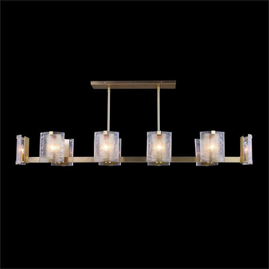 Coaritas Ten - Light Horizontal Chandelier, Brass - GILDLAMPS