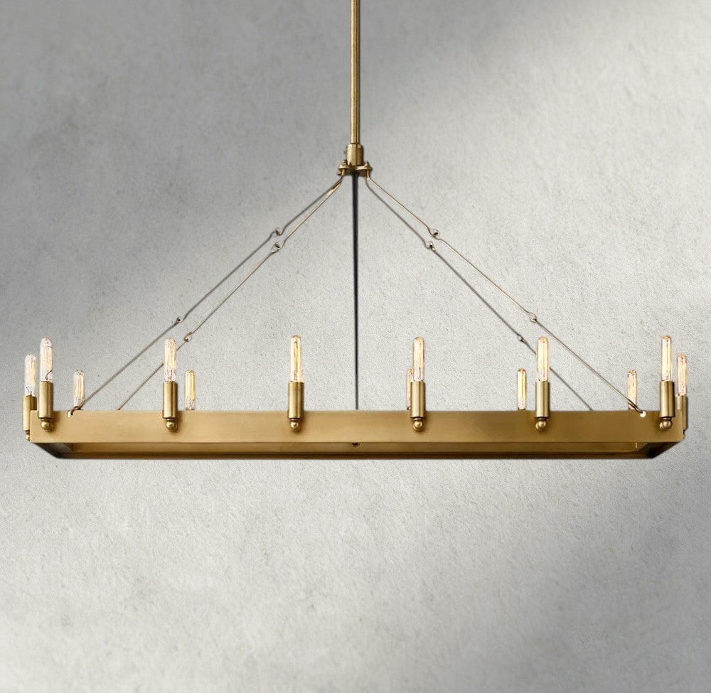 Cominv Rectangular Outdoor Chandelier 41", 54" - GILDLAMPS