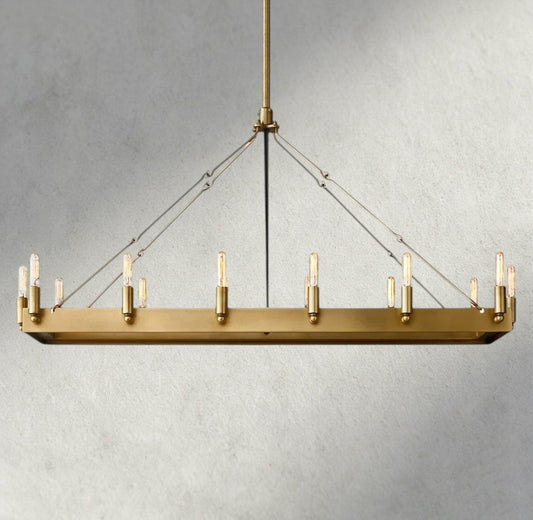 Cominv Rectangular Outdoor Chandelier 41", 54" - GILDLAMPS