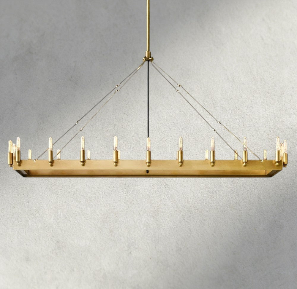 Cominv Rectangular Outdoor Chandelier 41", 54" - GILDLAMPS