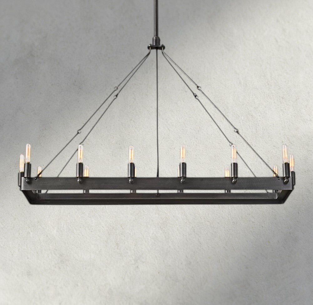 Cominv Rectangular Outdoor Chandelier 41", 54" - GILDLAMPS