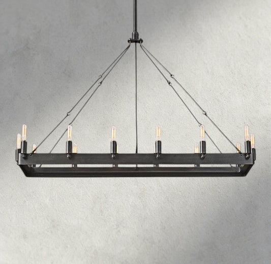 Cominv Rectangular Outdoor Chandelier 41", 54" - GILDLAMPS