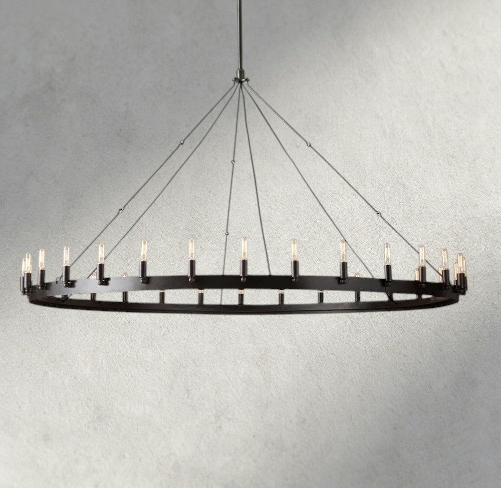 Cominv Round Outdoor Chandelier 26", 38", 50", 63", 73" - GILDLAMPS