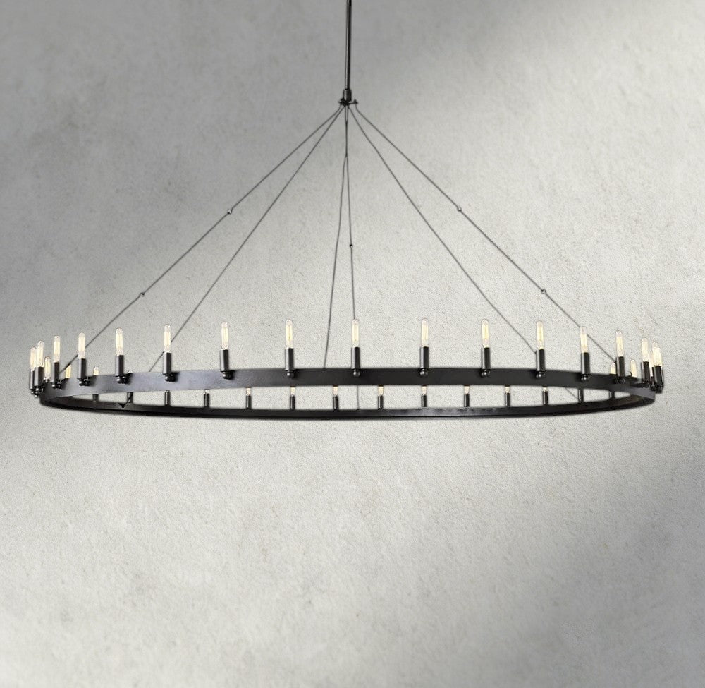 Cominv Round Outdoor Chandelier 26", 38", 50", 63", 73" - GILDLAMPS