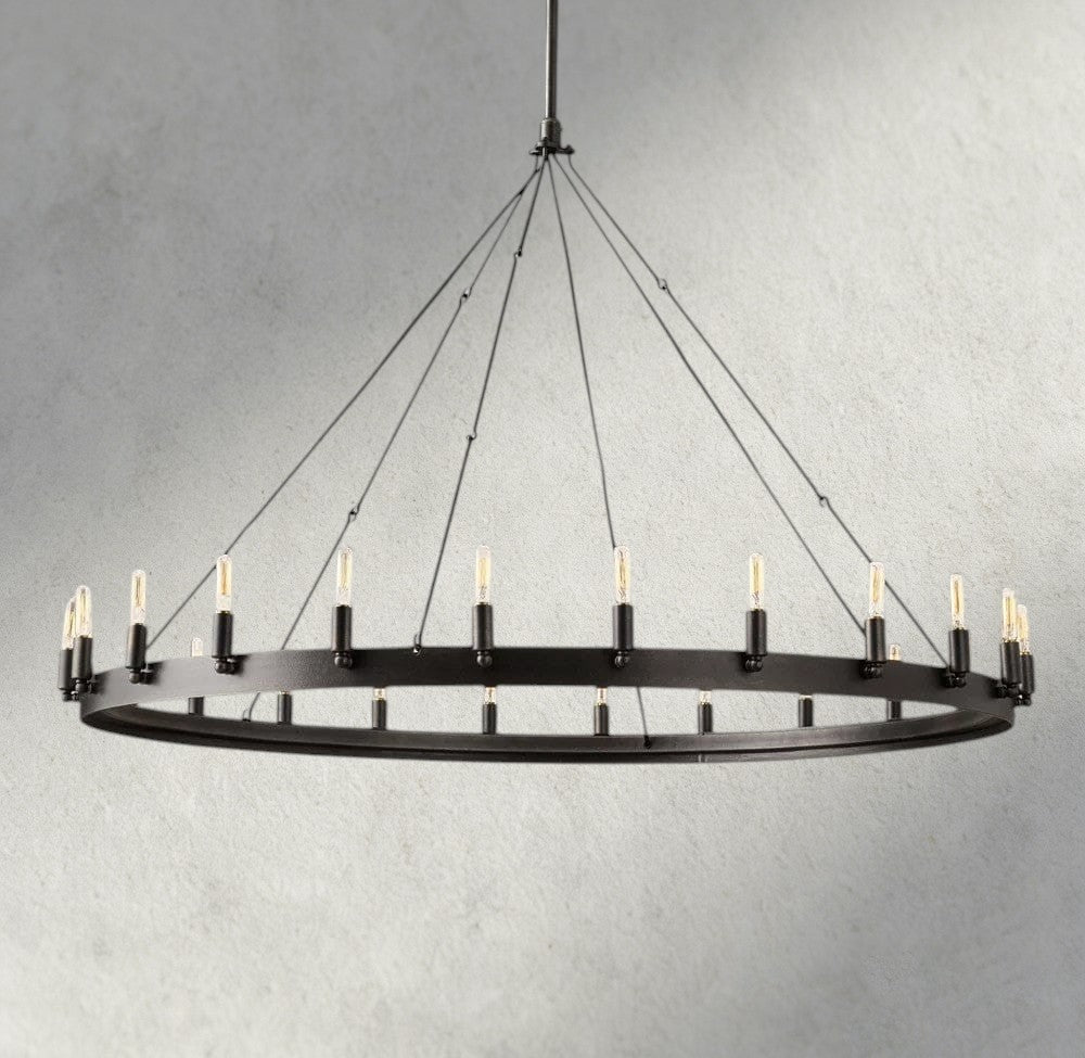 Cominv Round Outdoor Chandelier 26", 38", 50", 63", 73" - GILDLAMPS