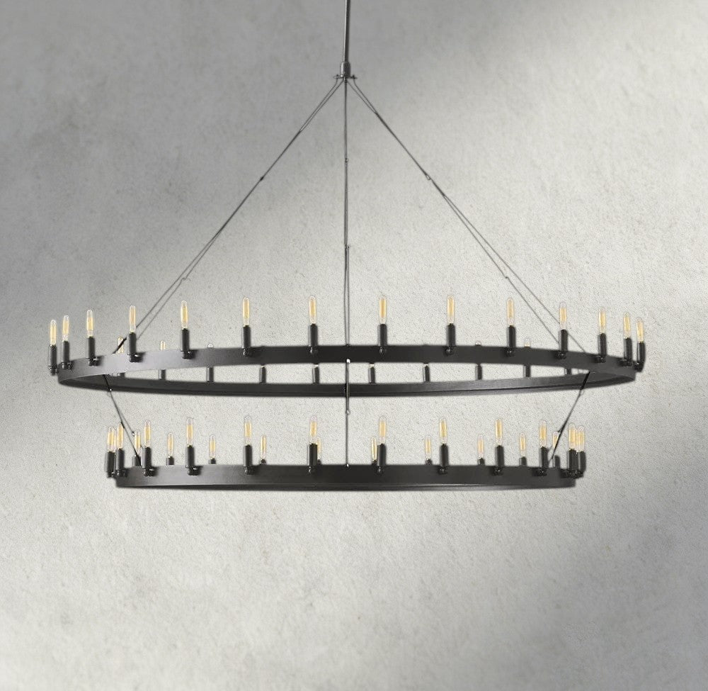 Cominv Vintage Filament Two - Tier Chandelier 38", 50", 63", 71" - GILDLAMPS