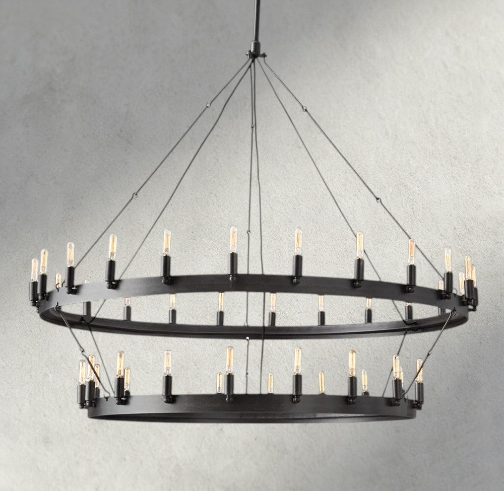 Cominv Vintage Filament Two - Tier Chandelier 38", 50", 63", 71" - GILDLAMPS