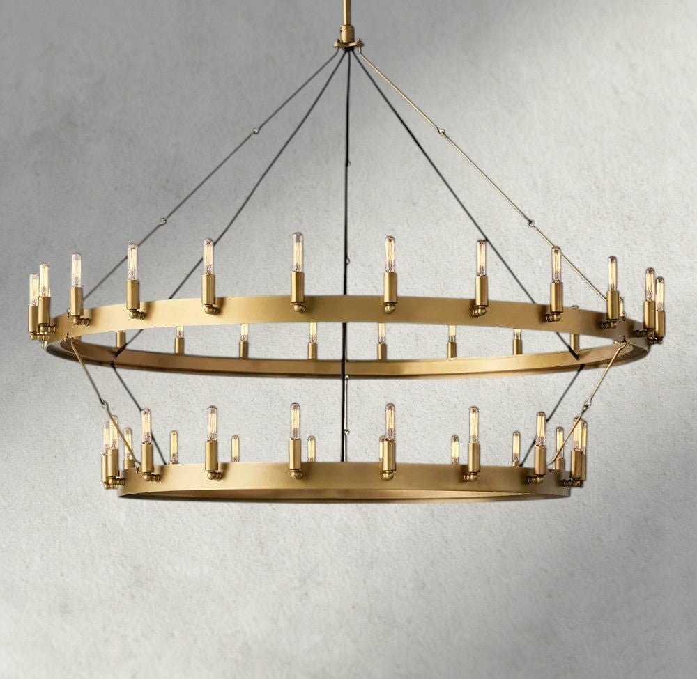 Cominv Vintage Filament Two - Tier Chandelier 38", 50", 63", 71" - GILDLAMPS