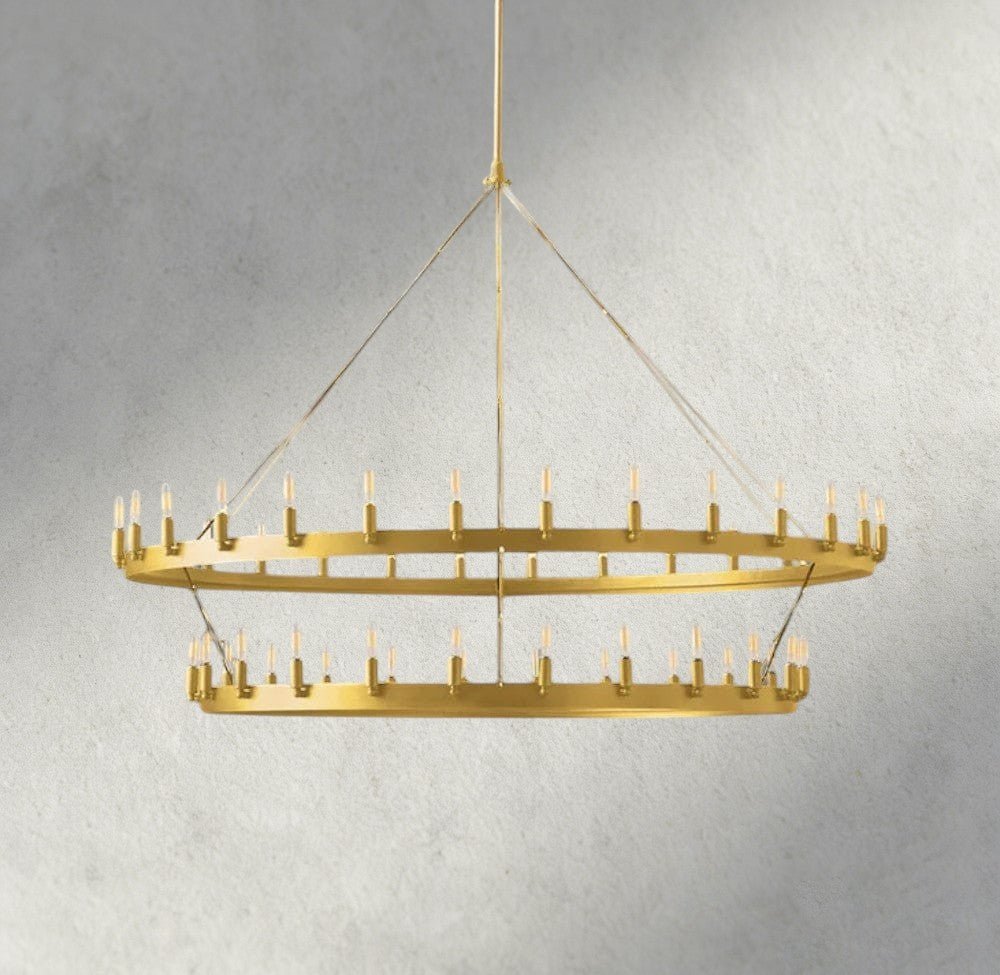 Cominv Vintage Filament Two - Tier Chandelier 38", 50", 63", 71" - GILDLAMPS