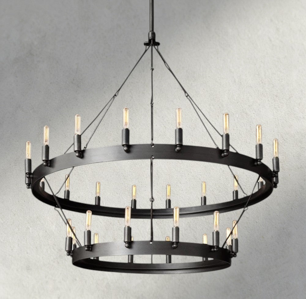 Cominv Vintage Filament Two - Tier Chandelier 38", 50", 63", 71" - GILDLAMPS