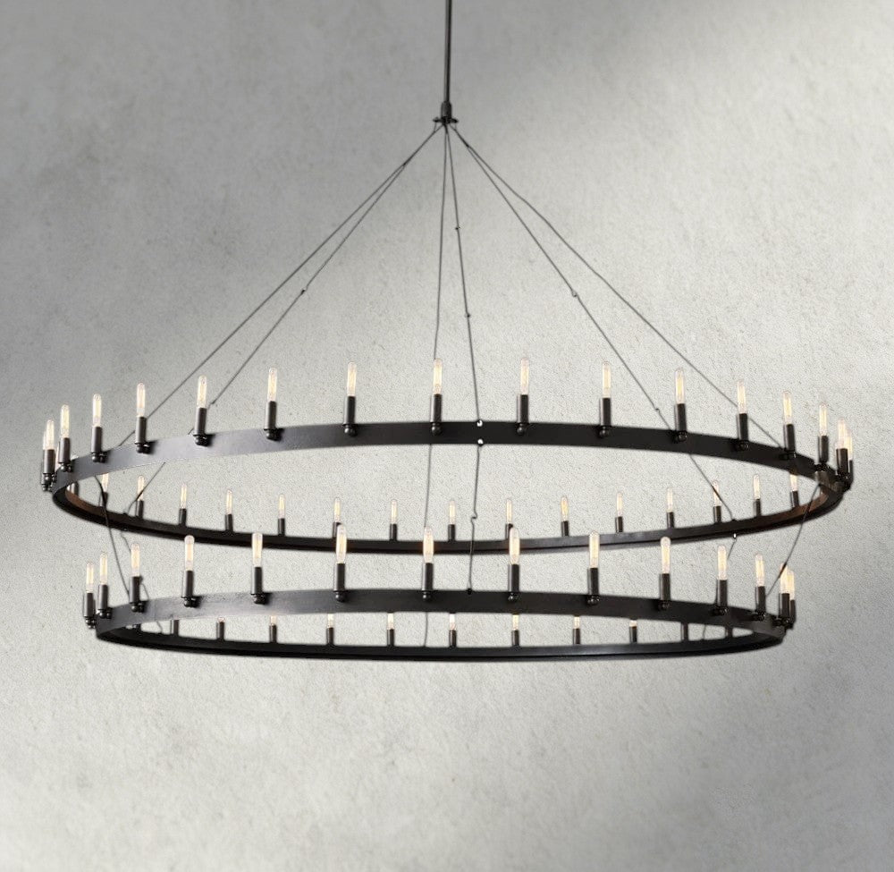Cominv Vintage Filament Two - Tier Chandelier 38", 50", 63", 71" - GILDLAMPS
