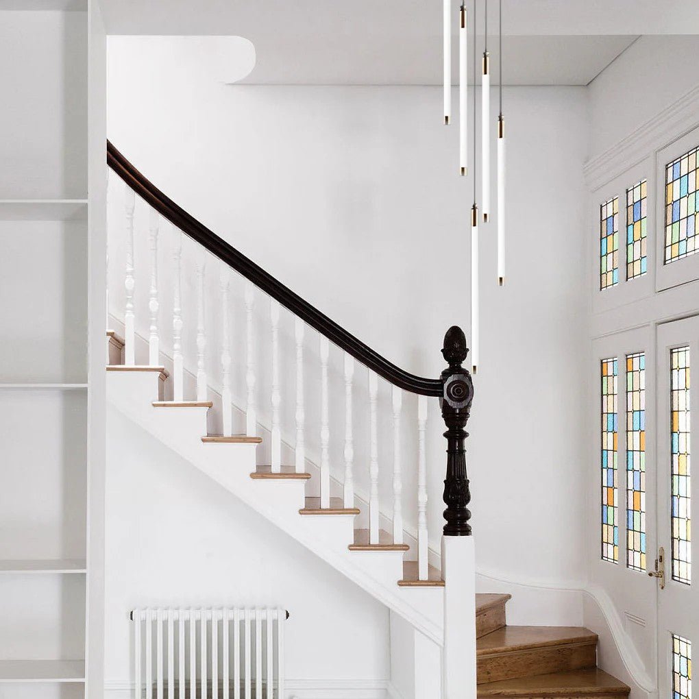 Contemporary Staircase Chandelier Spiral Tube Ceiling Light - GILDLAMPS