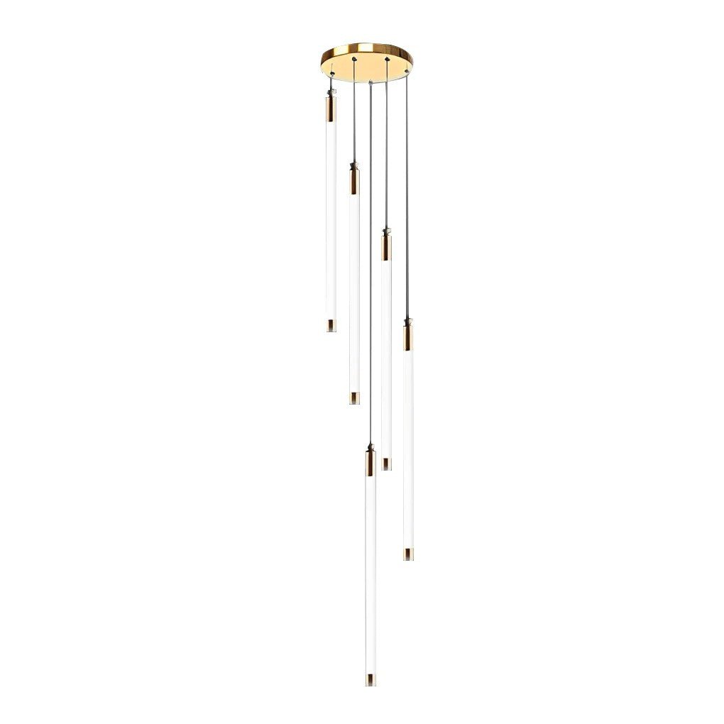Contemporary Staircase Chandelier Spiral Tube Ceiling Light - GILDLAMPS