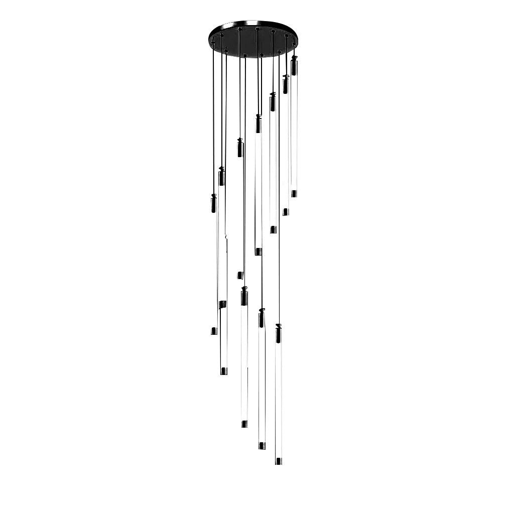 Contemporary Staircase Chandelier Spiral Tube Ceiling Light - GILDLAMPS
