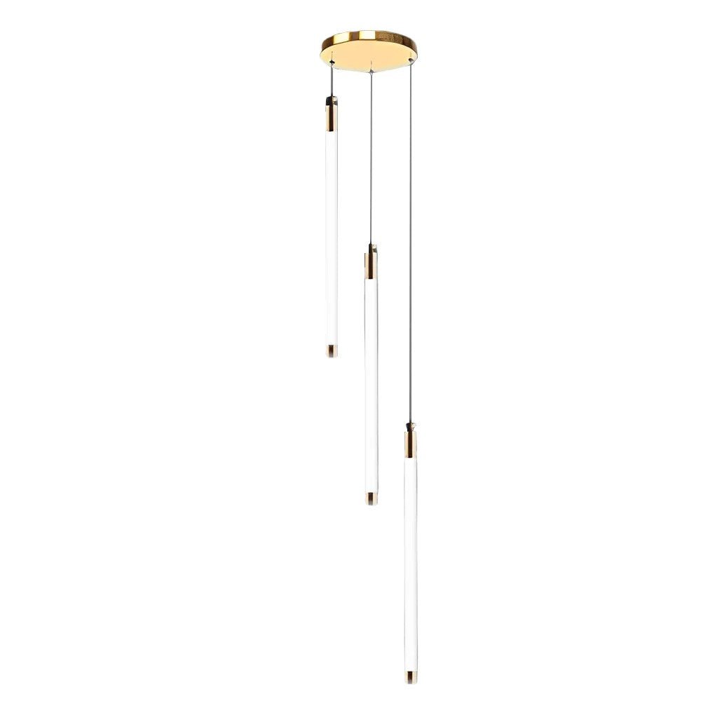 Contemporary Staircase Chandelier Spiral Tube Ceiling Light - GILDLAMPS