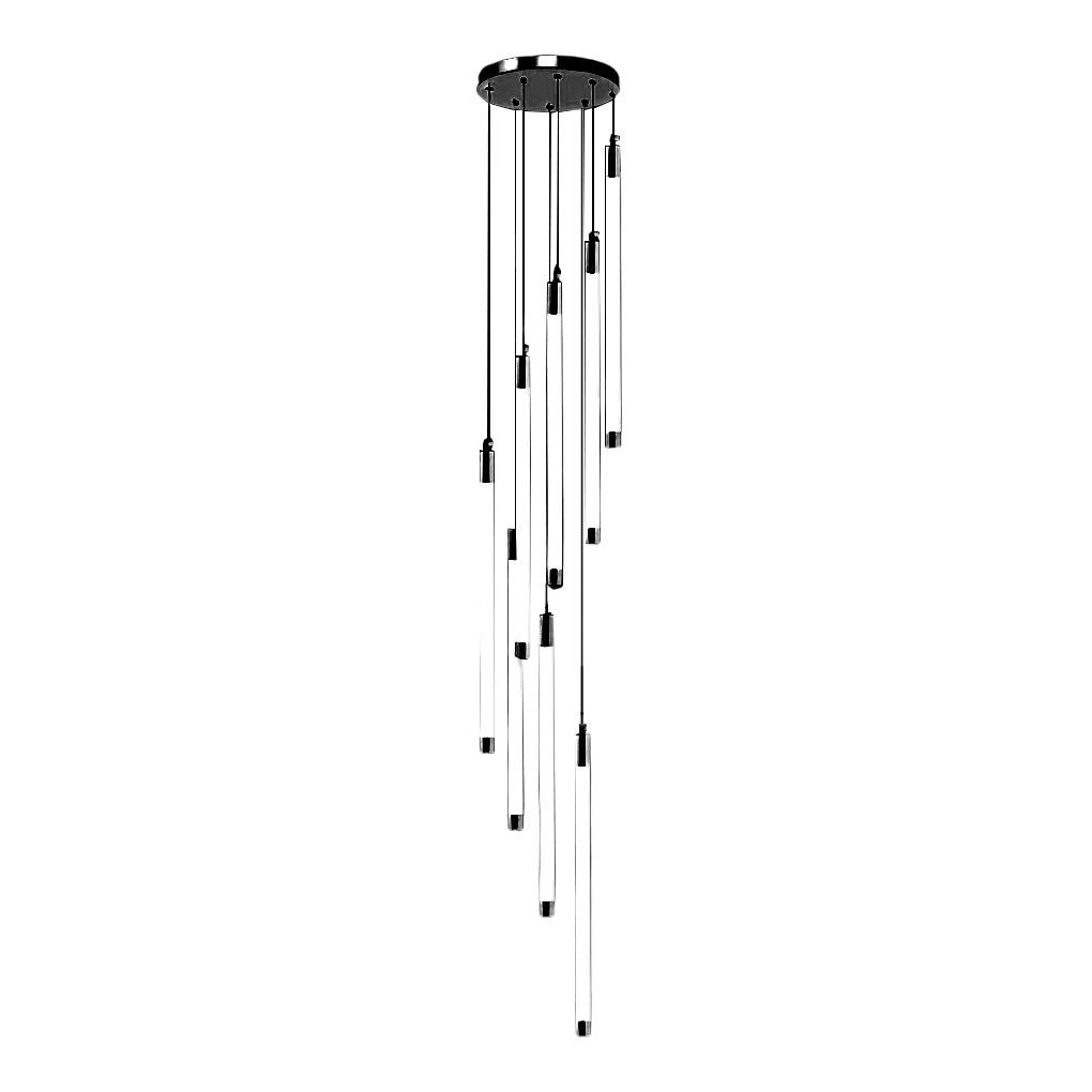Contemporary Staircase Chandelier Spiral Tube Ceiling Light - GILDLAMPS