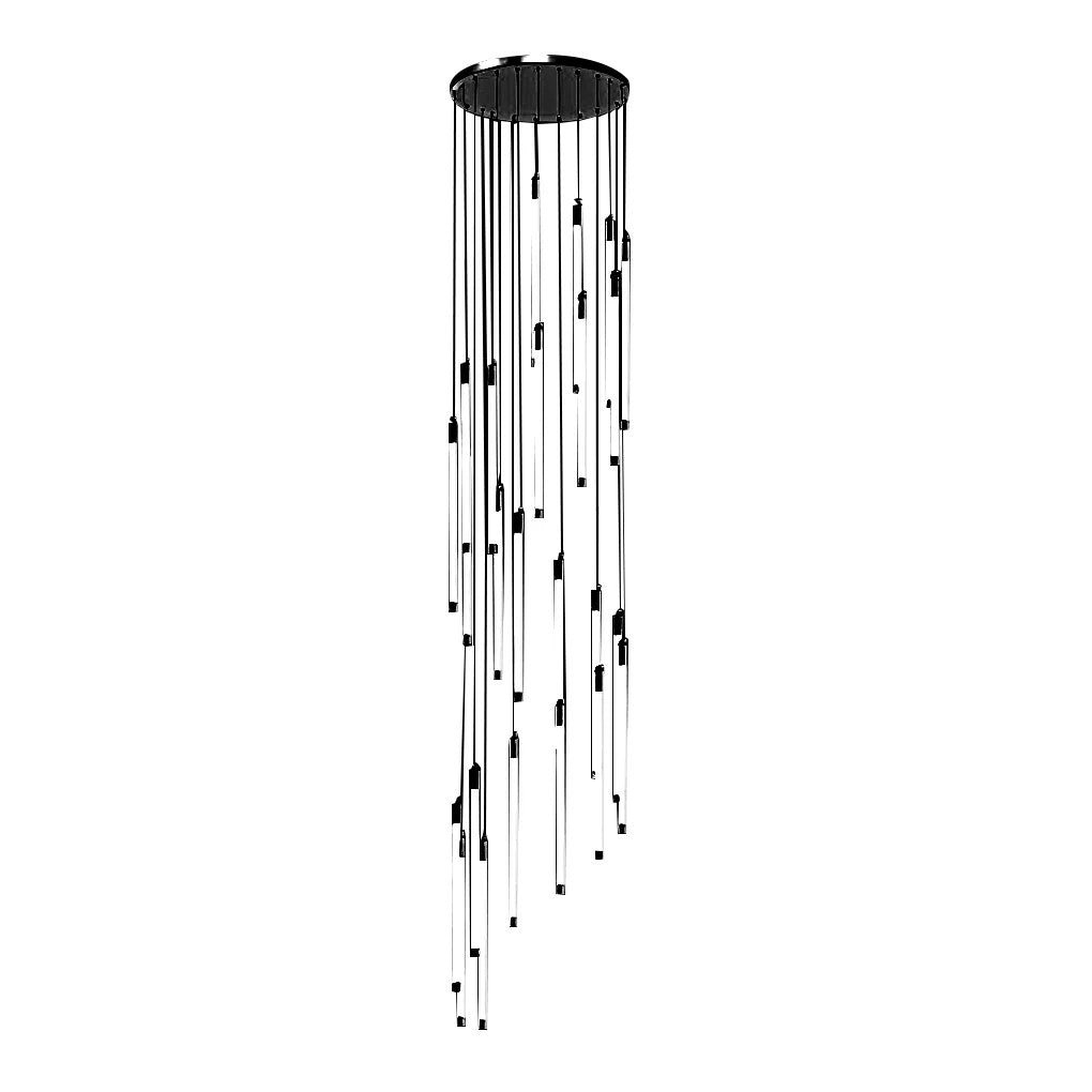 Contemporary Staircase Chandelier Spiral Tube Ceiling Light - GILDLAMPS