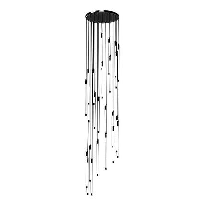 Contemporary Staircase Chandelier Spiral Tube Ceiling Light - GILDLAMPS