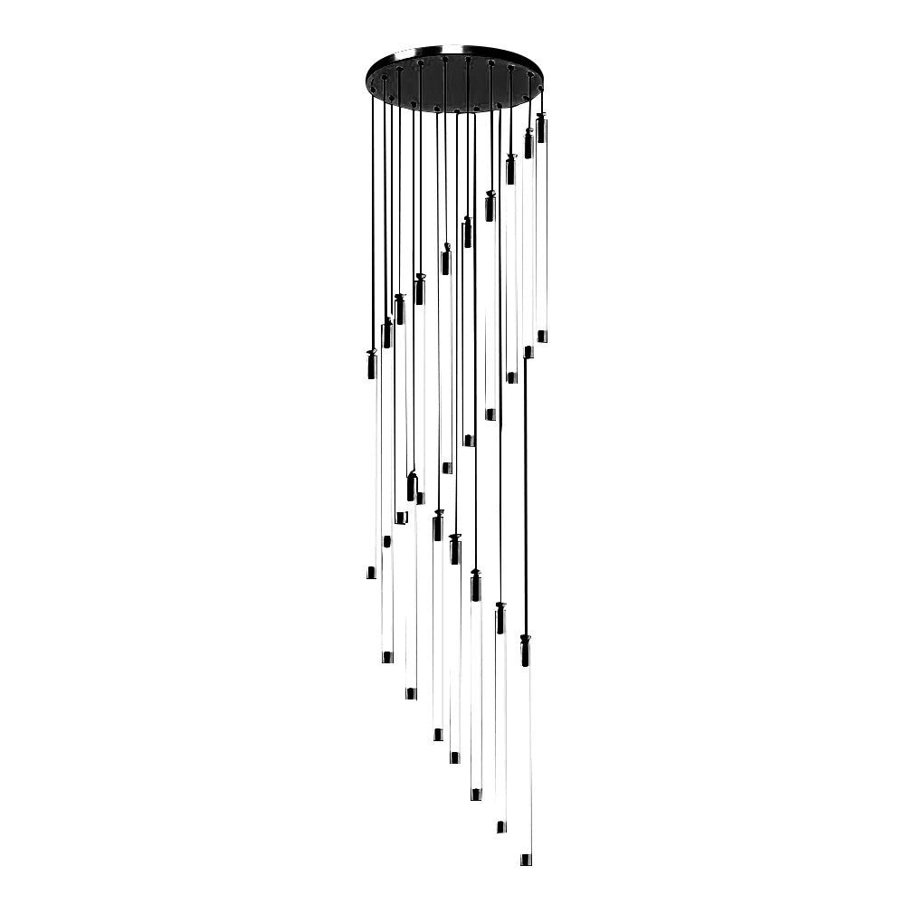 Contemporary Staircase Chandelier Spiral Tube Ceiling Light - GILDLAMPS