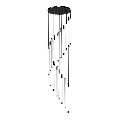 Contemporary Staircase Chandelier Spiral Tube Ceiling Light - GILDLAMPS