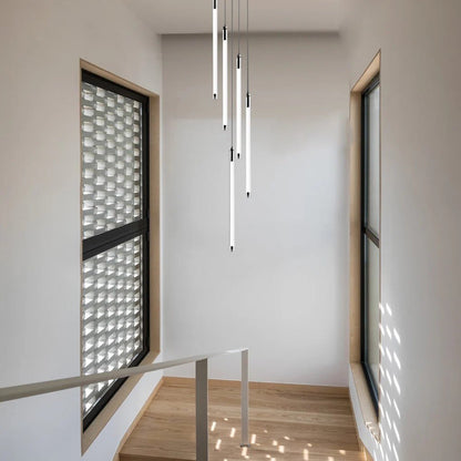 Contemporary Staircase Chandelier Spiral Tube Ceiling Light - GILDLAMPS