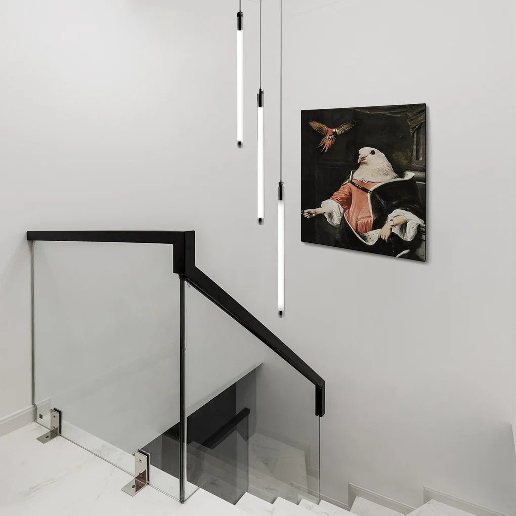 Contemporary Staircase Chandelier Spiral Tube Ceiling Light - GILDLAMPS