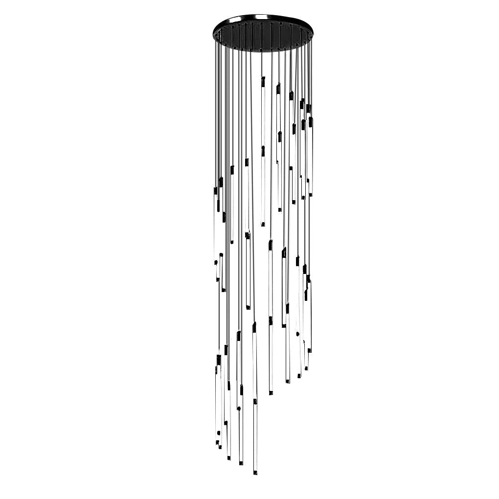 Contemporary Staircase Chandelier Spiral Tube Ceiling Light - GILDLAMPS
