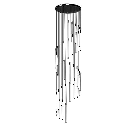Contemporary Staircase Chandelier Spiral Tube Ceiling Light - GILDLAMPS