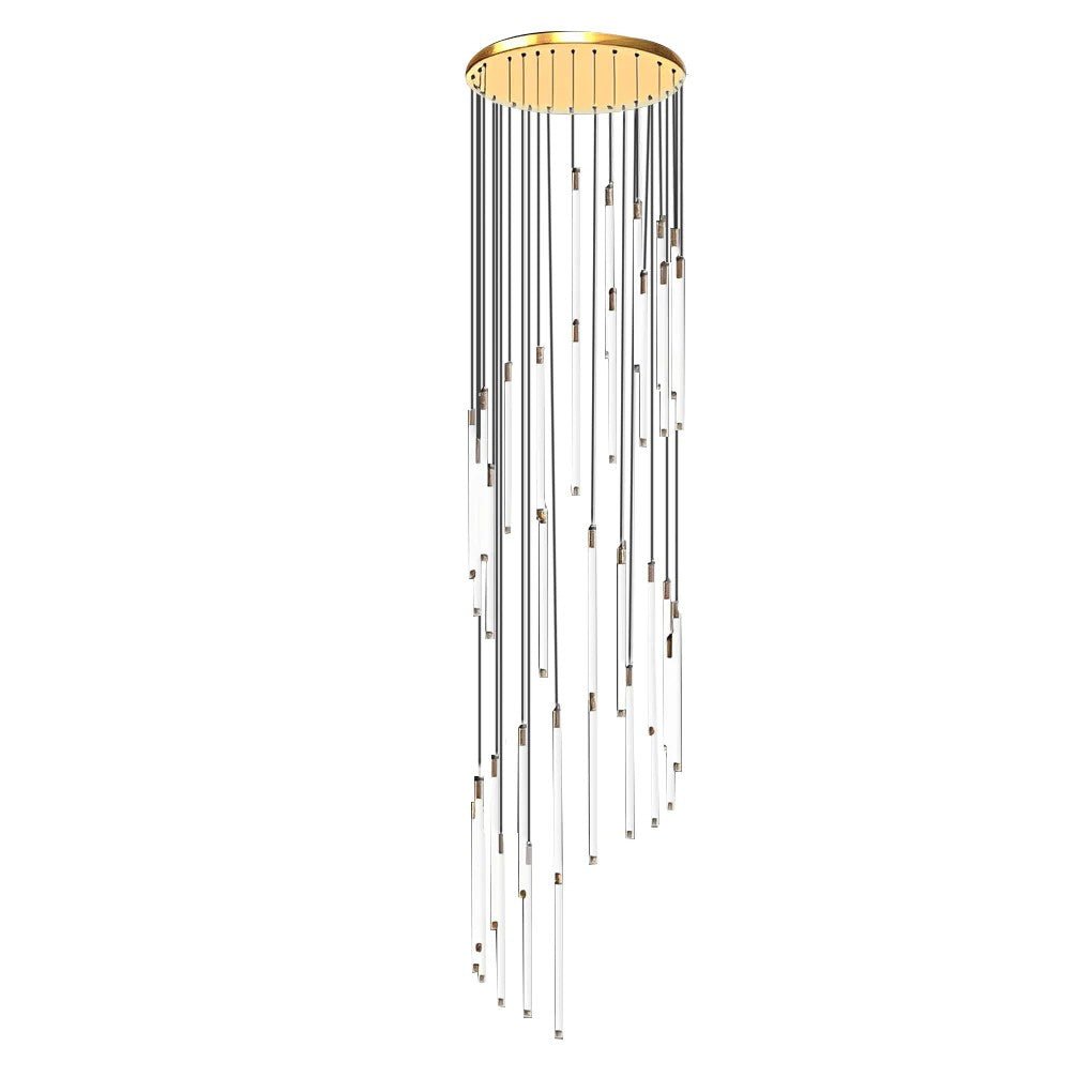 Contemporary Staircase Chandelier Spiral Tube Ceiling Light - GILDLAMPS