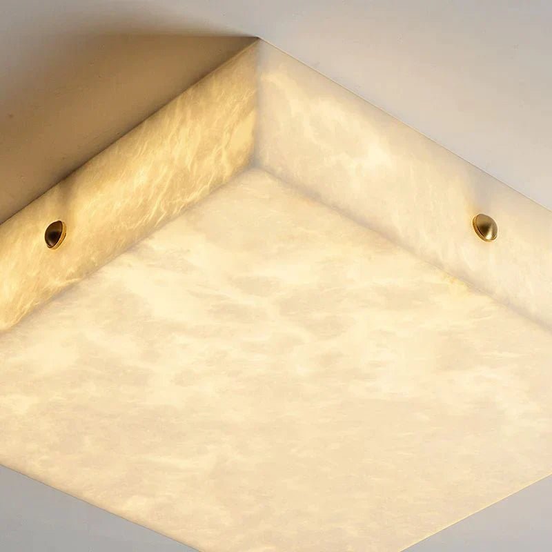 Coral Modern Alabaster Flushmount, Designer Ceiling Light Fixtures - GILDLAMPS