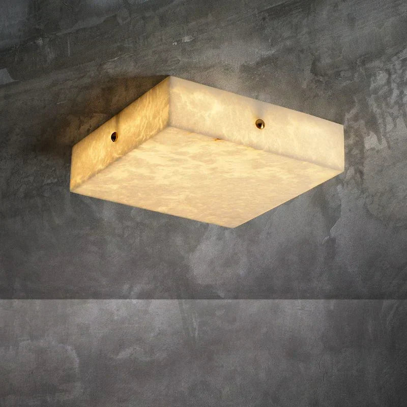 Coral Modern Alabaster Flushmount, Designer Ceiling Light Fixtures - GILDLAMPS