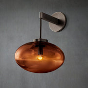 Coraline Smoke Glass Wall Sconce - GILDLAMPS