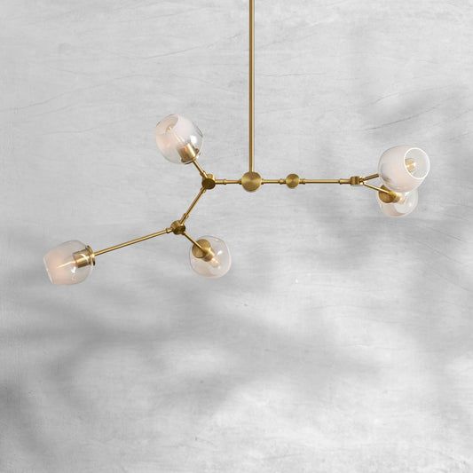 Covington Horizontal White Globe Branching Bubble Chandelier - GILDLAMPS