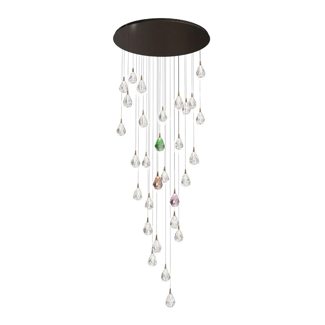 Crystal Chandelier for Staircase Luxury LED Ceiling Light - GILDLAMPS