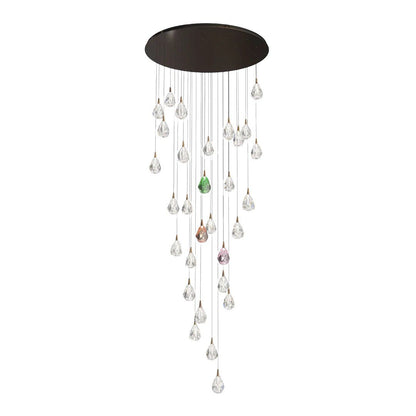 Crystal Chandelier for Staircase Luxury LED Ceiling Light - GILDLAMPS