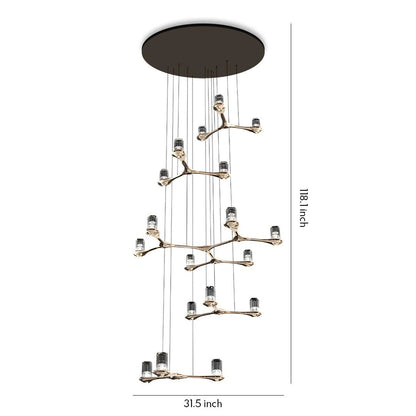 Crystal Staircase Chandelier Nordic Creative Ceiling Light - GILDLAMPS