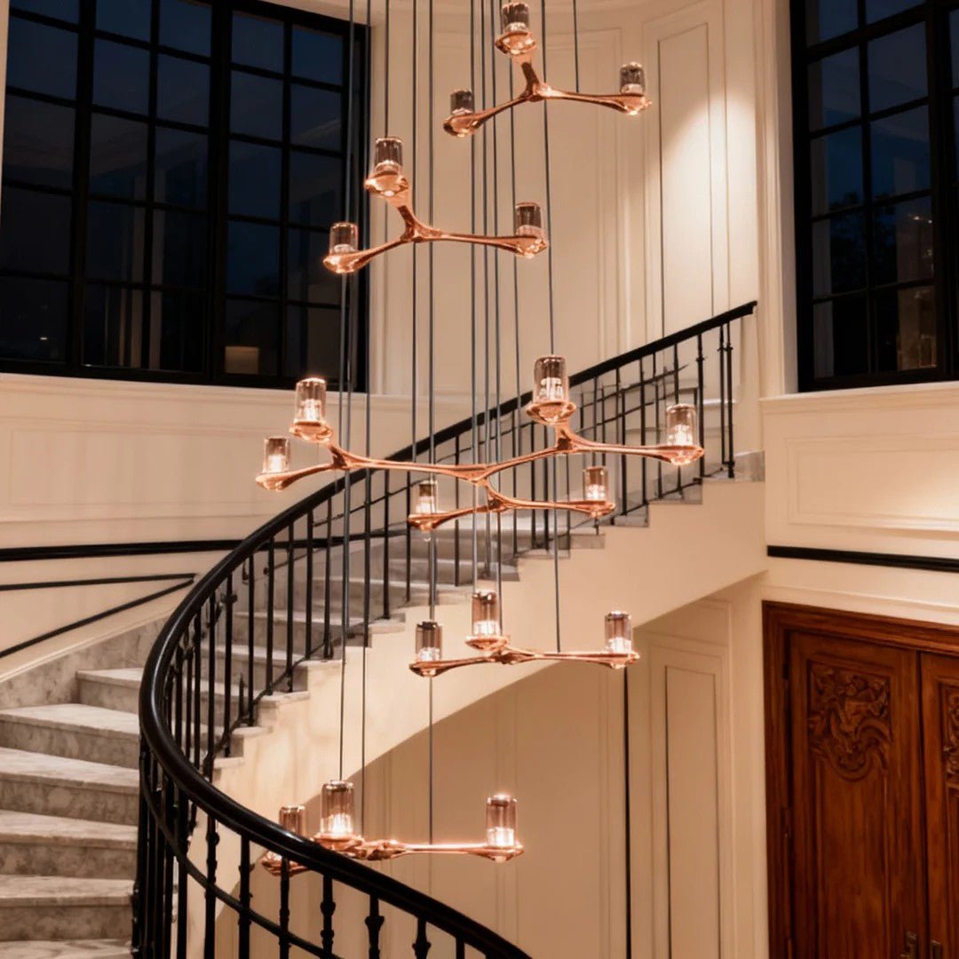 Crystal Staircase Chandelier Nordic Creative Ceiling Light - GILDLAMPS