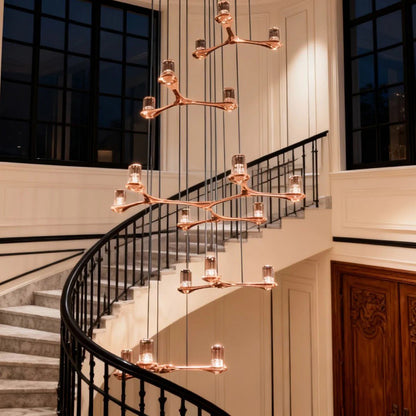 Crystal Staircase Chandelier Nordic Creative Ceiling Light - GILDLAMPS
