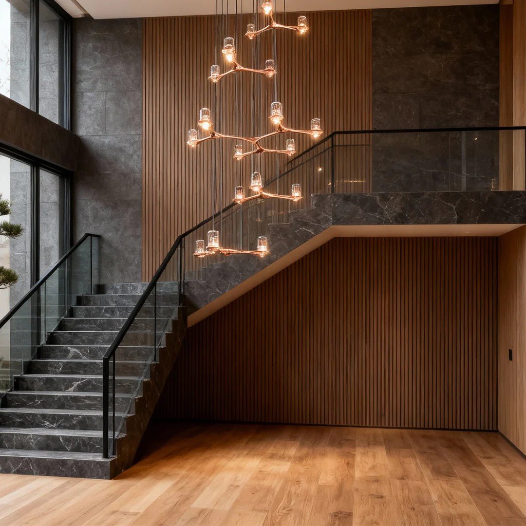 Crystal Staircase Chandelier Nordic Creative Ceiling Light - GILDLAMPS