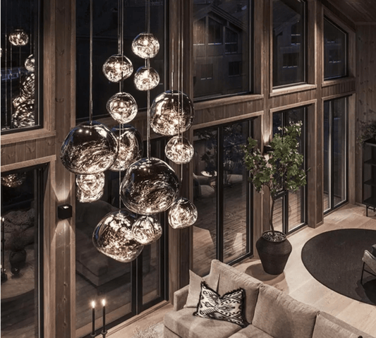 Custom Lava Glass Chandelier 36‘’ - GILDLAMPS