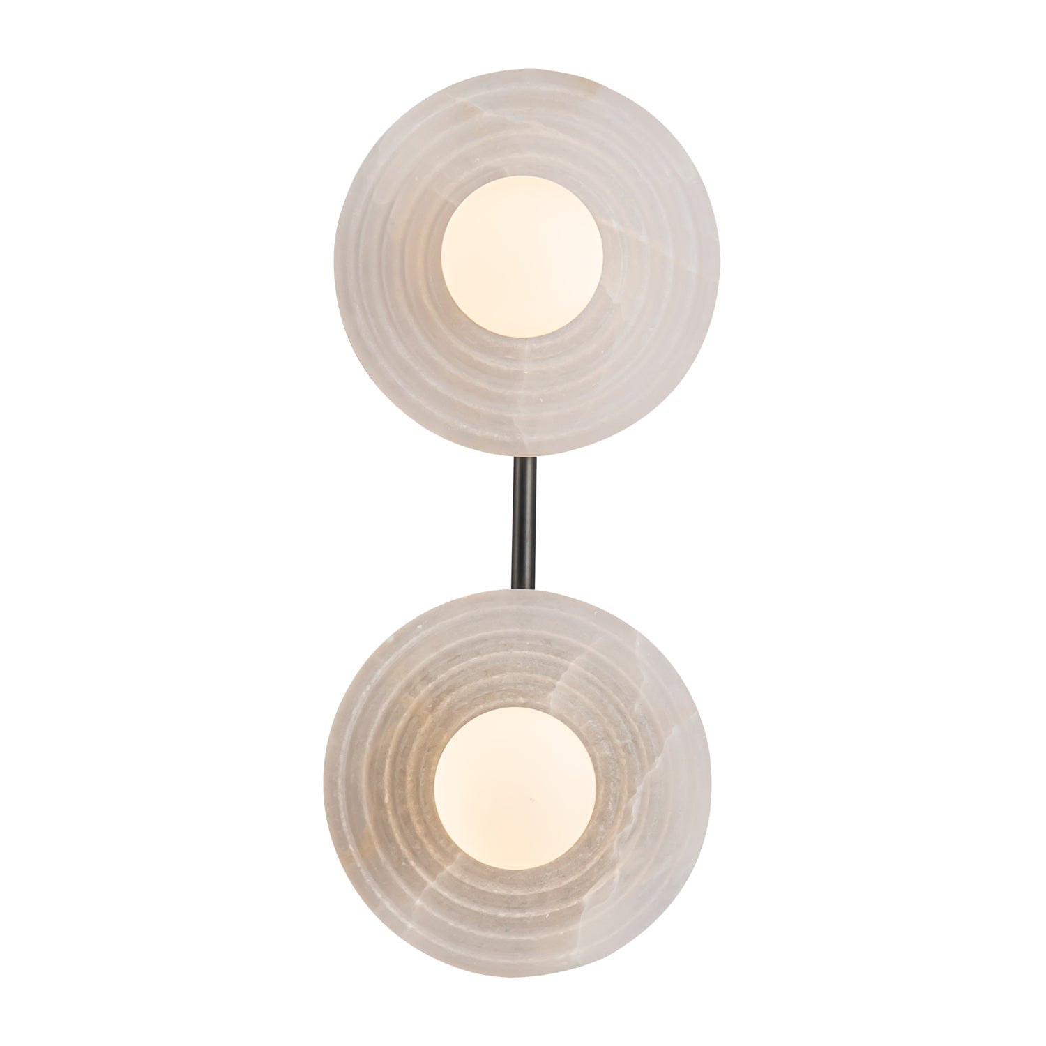 Dahlia Double Alabaster Wall Sconce - GILDLAMPS