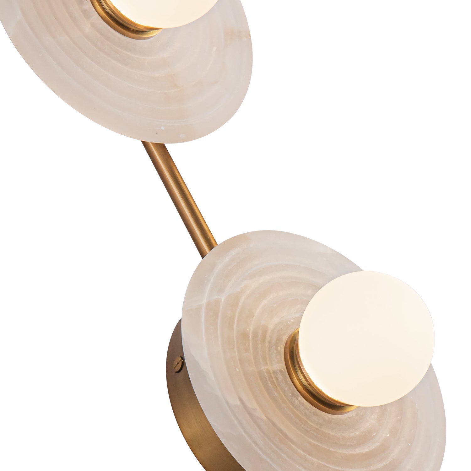 Dahlia Double Alabaster Wall Sconce - GILDLAMPS