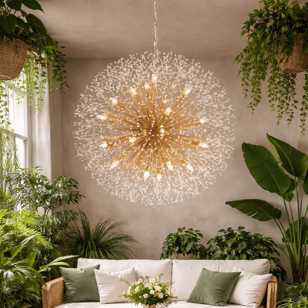 Dandelion Round Chandelier - GILDLAMPS