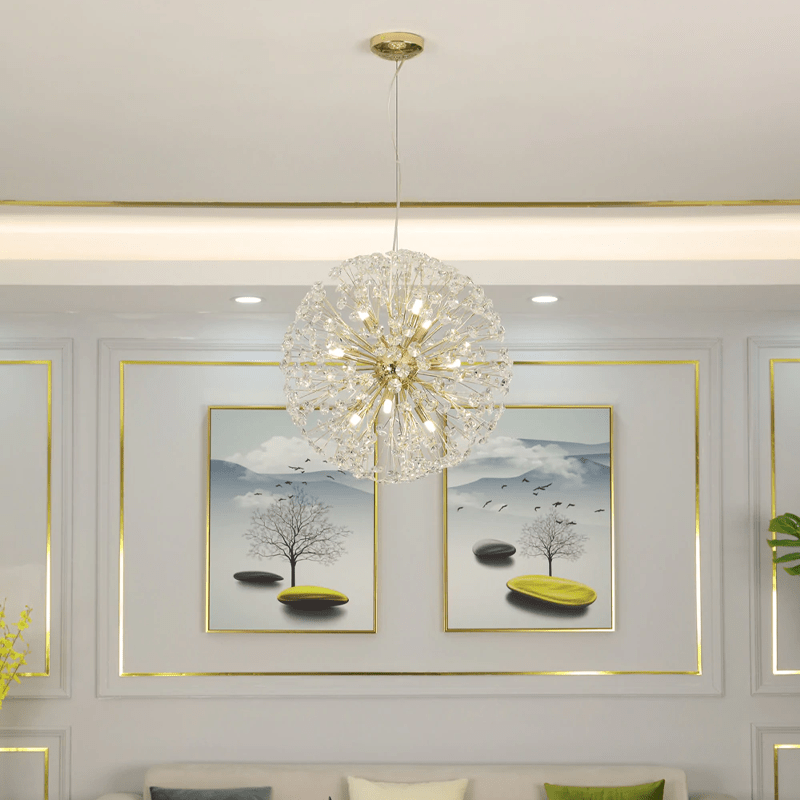 Dandelion Spherical Crystal Pendant Light - GILDLAMPS