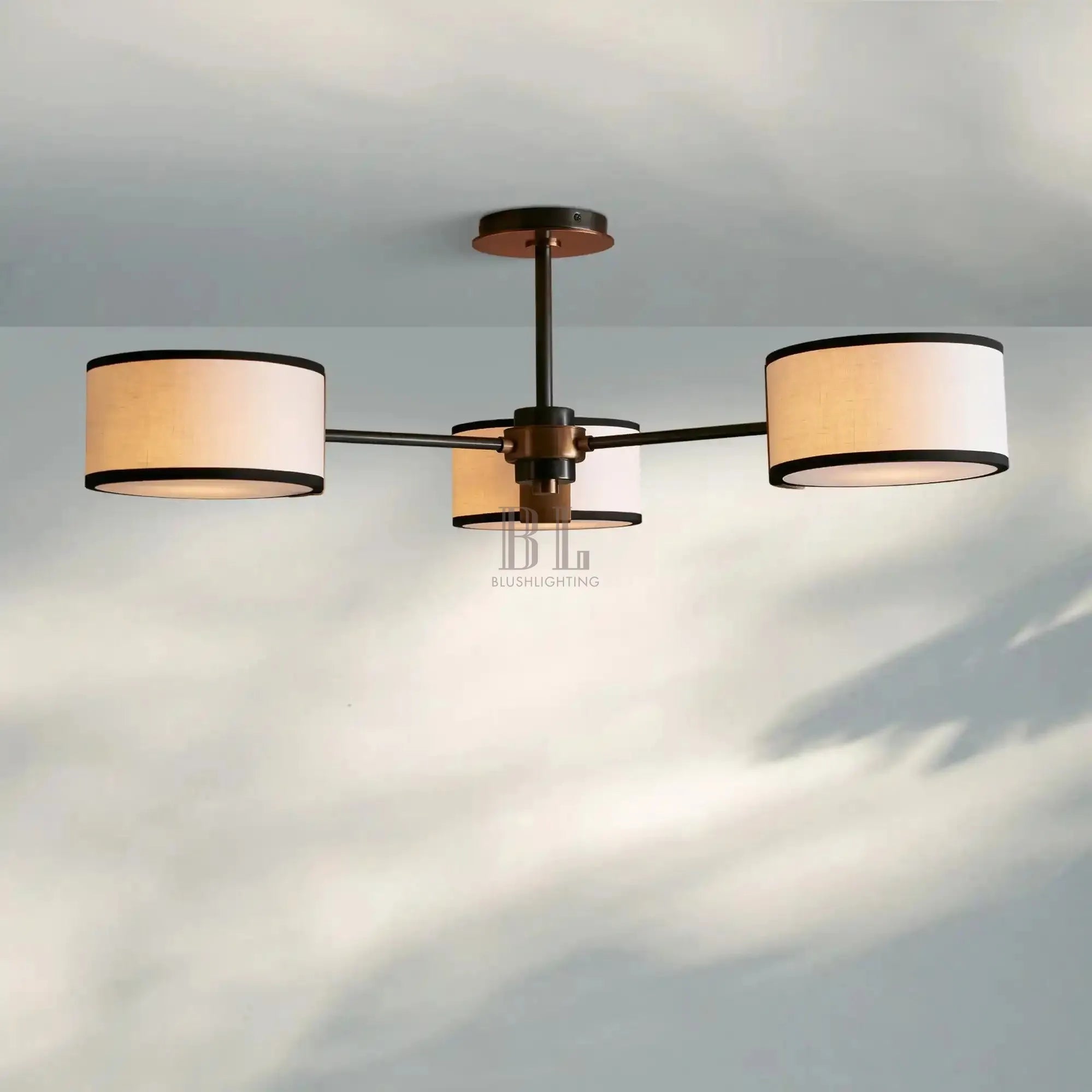Daphne Fabric Flush Mount - GILDLAMPS