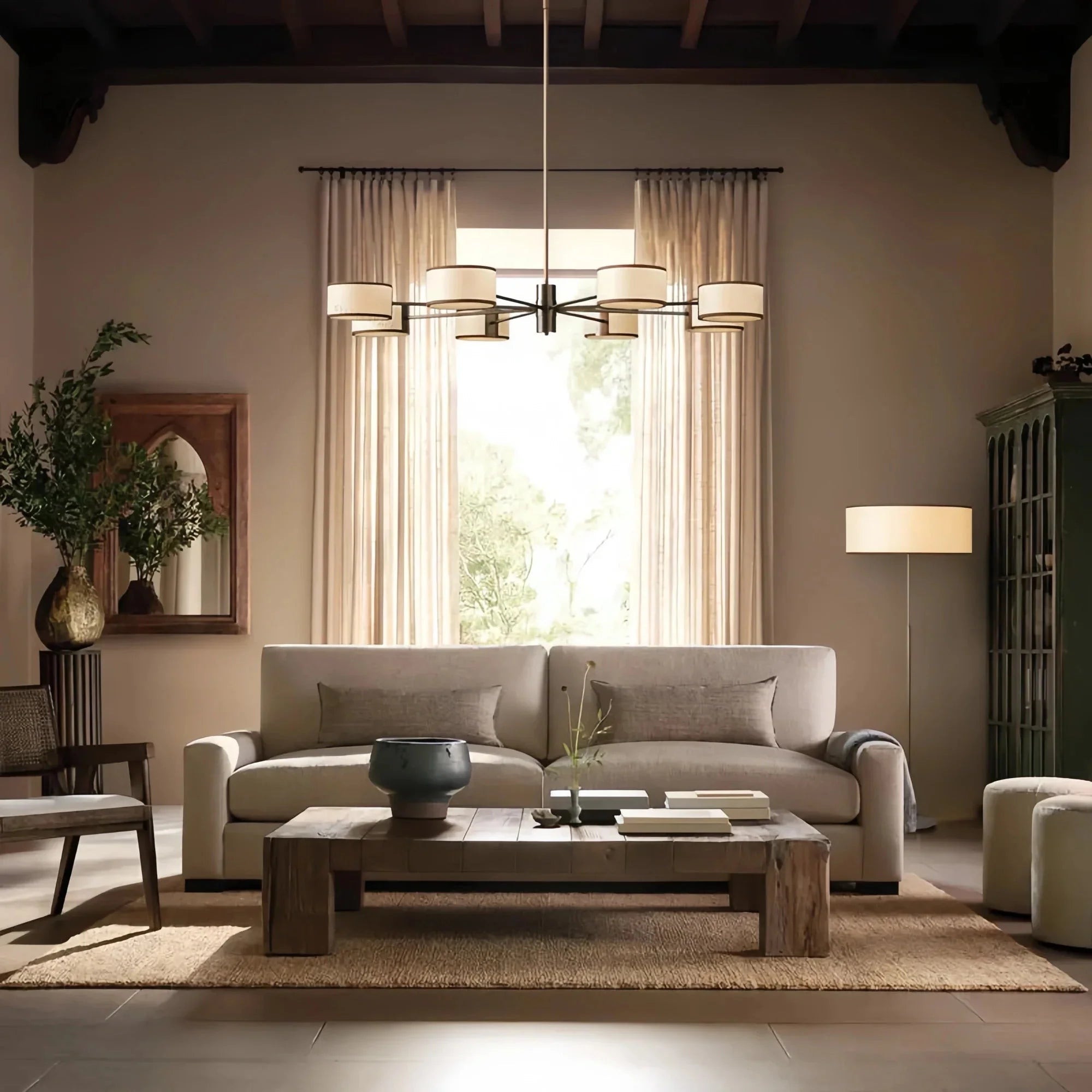 Daphne Round Chandelier 48''60'' - GILDLAMPS