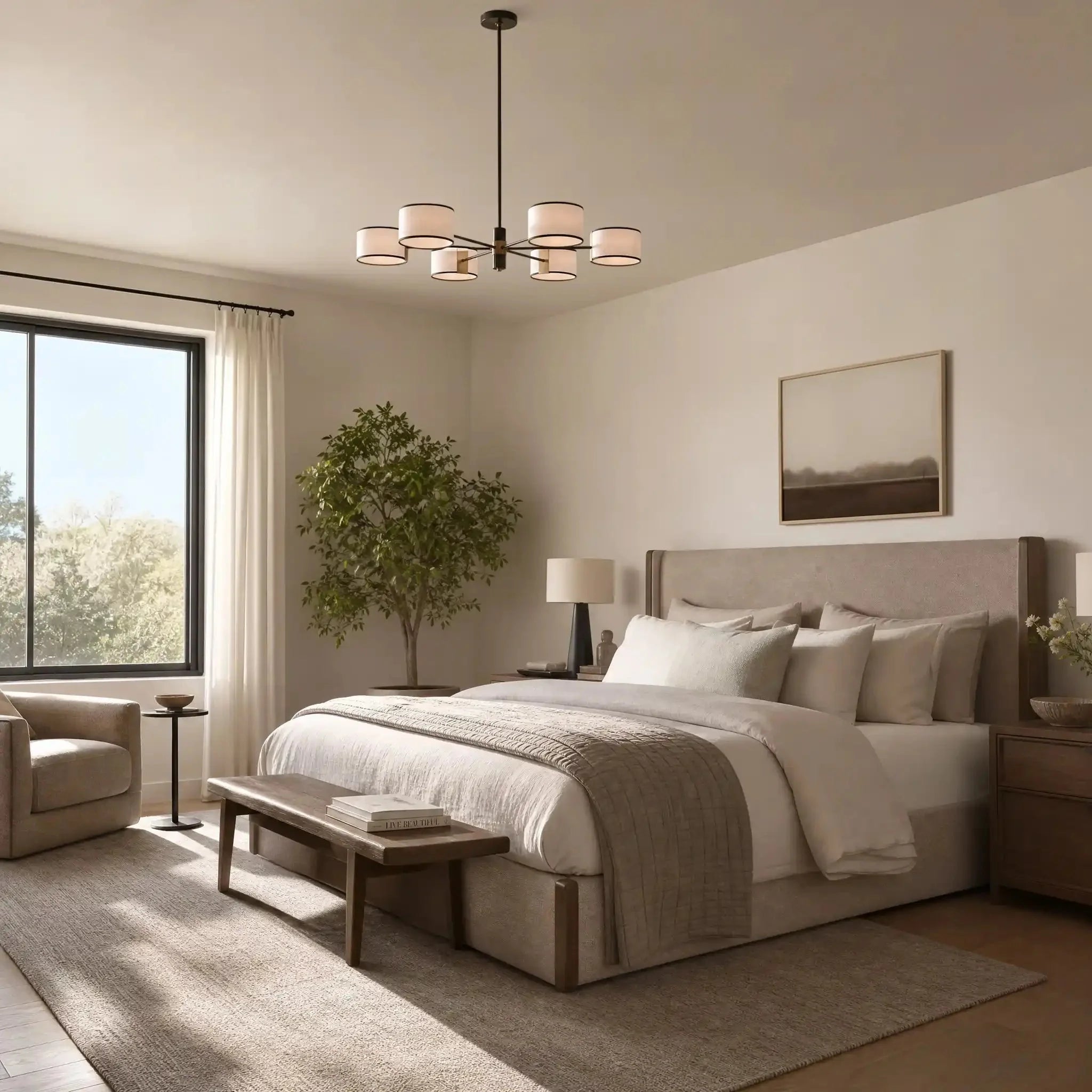 Daphne Round Chandelier 48''60'' - GILDLAMPS