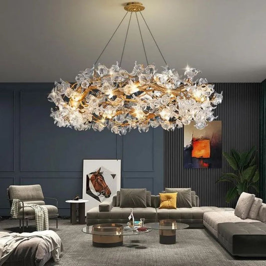 Datura Flower Modern Dining Branch Chandelier - GILDLAMPS